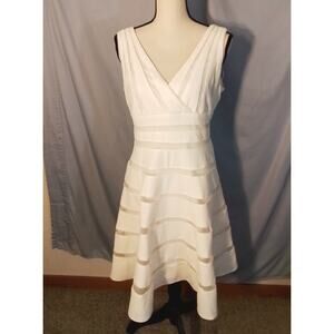 Davids Bridal, Cream illusion tired dress